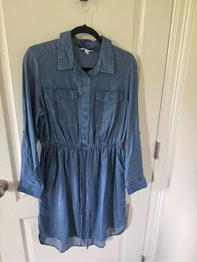 Time and Tru Light Blue Denim Shirt Dress